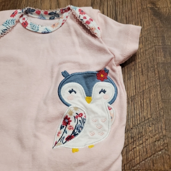 Carters Baby Girl Matching Set Pastel Pink One Piece Bodysuit Floral Leggings 3M - Picture 6 of 9